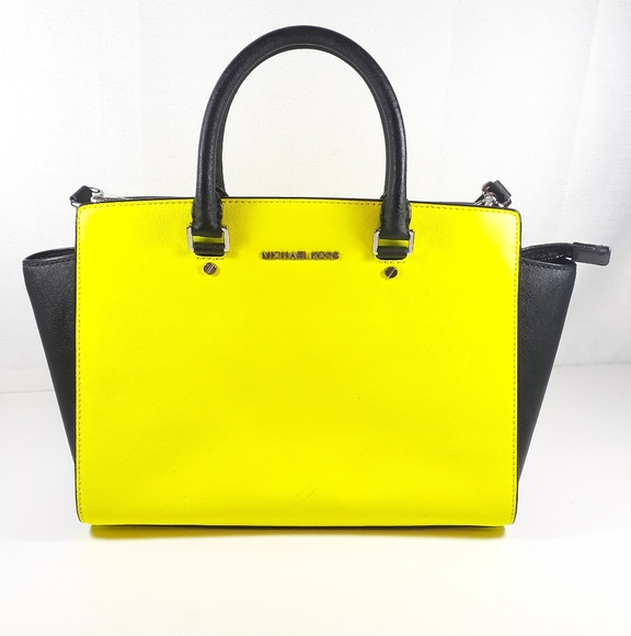 Michael Kors Handbags - NWT Michael Kors Selma Yellow & Black BRAND NEW
